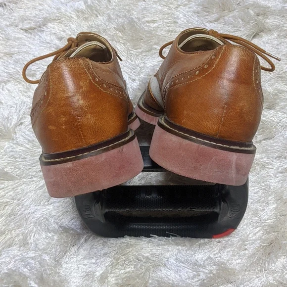 Cole Haan Tan Linen Wingtip Oxfords 12M - Picture 11 of 14